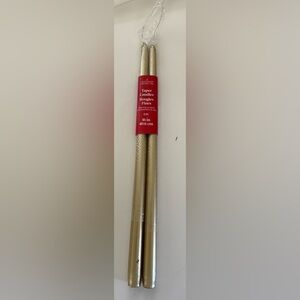 Long taper candles long wicks NEW NWT gold white wick decor Ashland